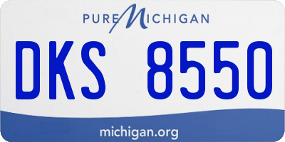 MI license plate DKS8550
