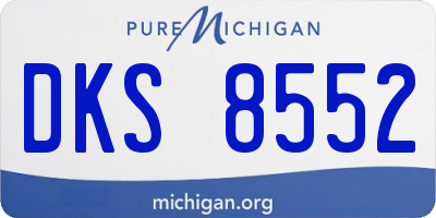 MI license plate DKS8552