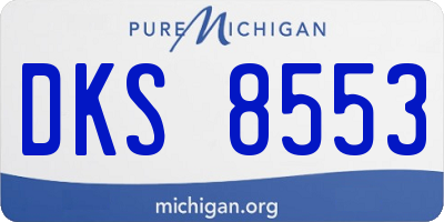 MI license plate DKS8553