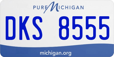 MI license plate DKS8555