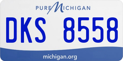 MI license plate DKS8558