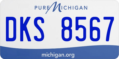 MI license plate DKS8567
