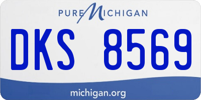 MI license plate DKS8569