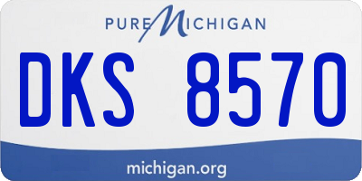 MI license plate DKS8570