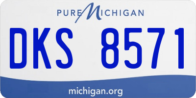 MI license plate DKS8571