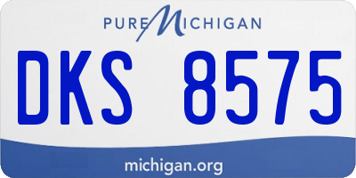 MI license plate DKS8575