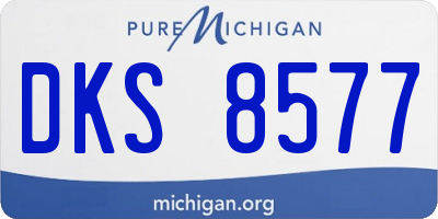 MI license plate DKS8577
