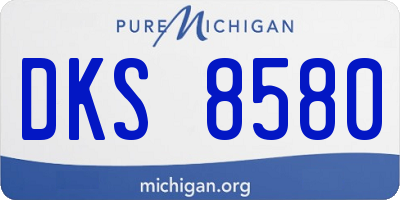 MI license plate DKS8580