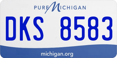 MI license plate DKS8583