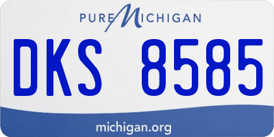 MI license plate DKS8585
