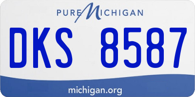 MI license plate DKS8587