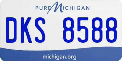 MI license plate DKS8588