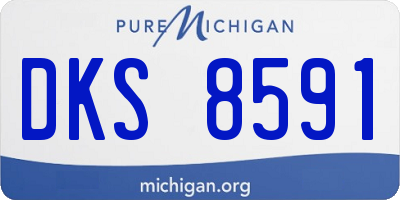 MI license plate DKS8591