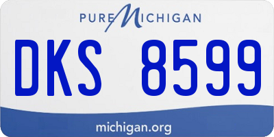 MI license plate DKS8599