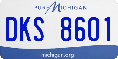 MI license plate DKS8601
