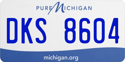 MI license plate DKS8604