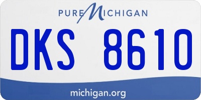 MI license plate DKS8610