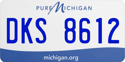 MI license plate DKS8612