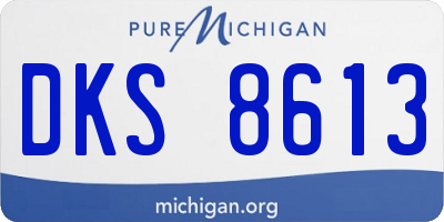 MI license plate DKS8613