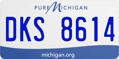 MI license plate DKS8614