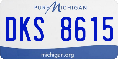 MI license plate DKS8615
