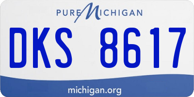 MI license plate DKS8617