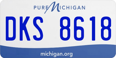 MI license plate DKS8618