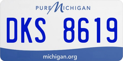 MI license plate DKS8619