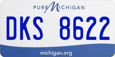 MI license plate DKS8622
