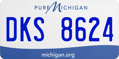 MI license plate DKS8624