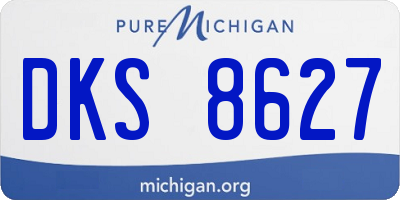 MI license plate DKS8627