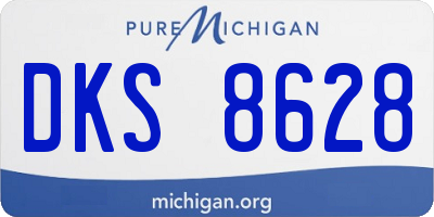 MI license plate DKS8628