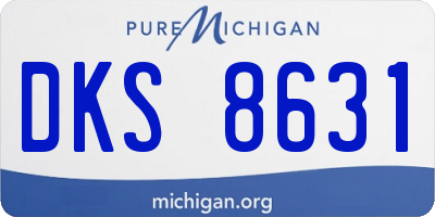 MI license plate DKS8631