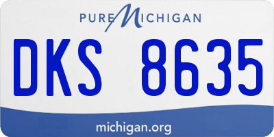 MI license plate DKS8635