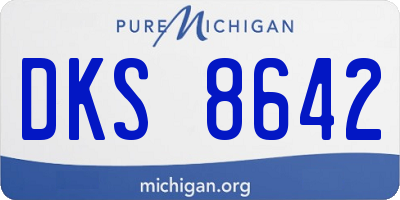 MI license plate DKS8642