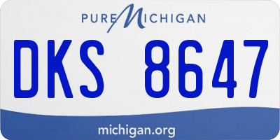 MI license plate DKS8647