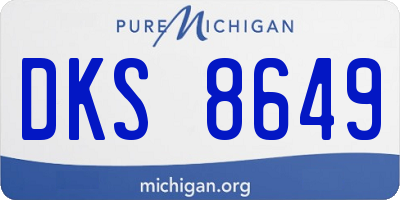 MI license plate DKS8649