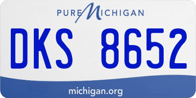 MI license plate DKS8652