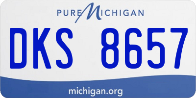 MI license plate DKS8657