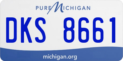 MI license plate DKS8661