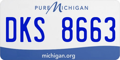 MI license plate DKS8663