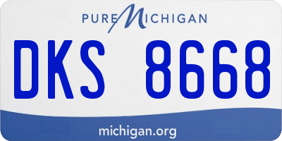 MI license plate DKS8668