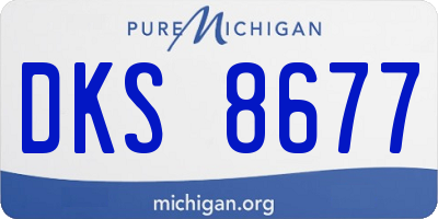 MI license plate DKS8677
