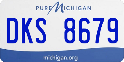 MI license plate DKS8679