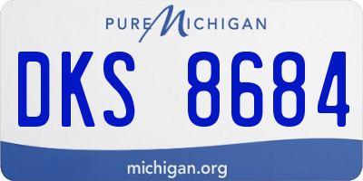 MI license plate DKS8684