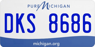 MI license plate DKS8686