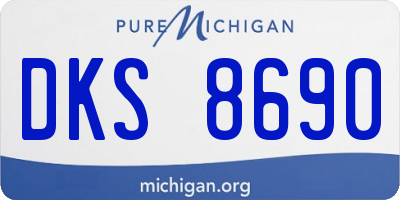 MI license plate DKS8690