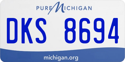 MI license plate DKS8694