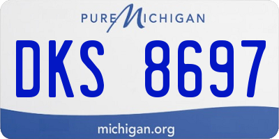 MI license plate DKS8697