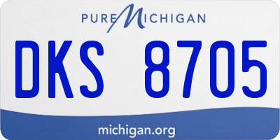 MI license plate DKS8705